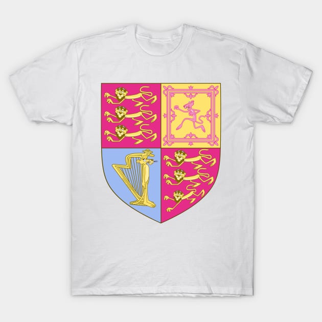 The Cartoon Panther Royal Arms of the United Kingdom T-Shirt by jimmy-digital